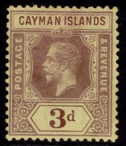 CAYMAN ISLANDS GV SG45d, 3d purple/budd, M MINT. Cat £95.
