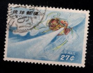 RYUKYU Scott C27 Used airmail stamp