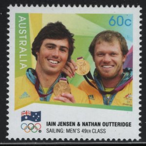 Australia 2012 MNH Sc 3748 60c Jensen, Outteridge Men's 49er Class Sailing Go...