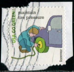 4524p US (44c) Go Green: maintain tire pressure SA, used on paper