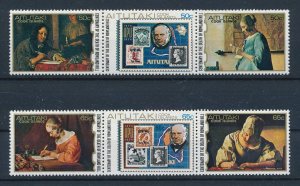 [116617] Aitutaki 1974 Paintings Sir Rowland Hill stamps on stamps  MNH