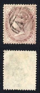 Jamaica SG6a 1860-70 1/- Purple-brown Used