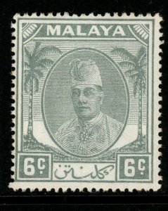 MALAYA KELANTAN SG66 1951 6c GREY MTD MINT