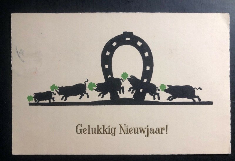 1932 Zeist Netherlands Postcard Cover To Berlin Germany Happy New Year !