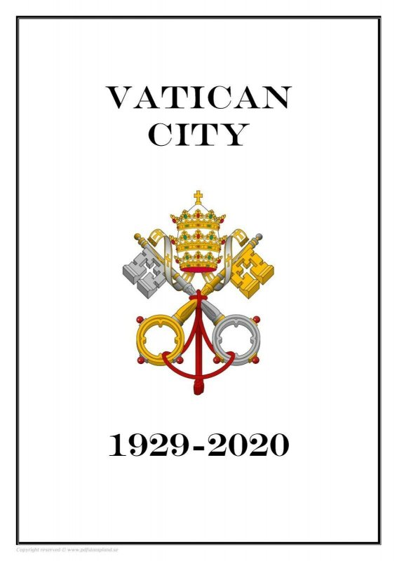 VATICAN CITY 1929 - 2020  PDF (DIGITAL) STAMP  ALBUM PAGES  (209 pages)