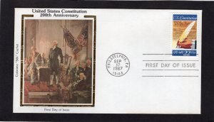 2360 Signing the Constitution, FDC Colorano Silk single stamp