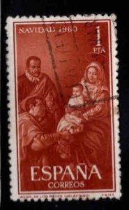 SPAIN Scott 968 Used  Christmas 1960 stamp