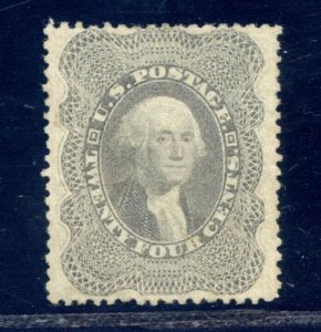 US SCOTT #37 UNUSED-XF-NO GUM GRADED 90 W/ PSE CERT SMQ $900 (4/2/24 GP)