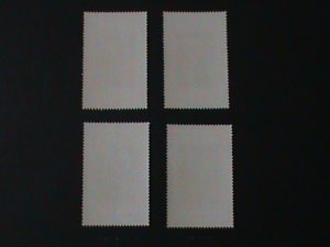 ​MONTSERRAT-1971 SC#264-7, CHRISTMAS PAINTINGS-NATIVITY OF SAINTS BY ROMANIO