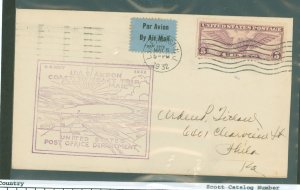 US C16 U.S.S. Akron Coast to Coast carrying mail May 6, 1932 addressed