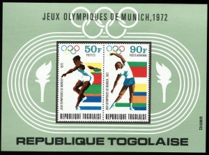 1972 Togo 932-933/B65b 1972 Olympic Games in Munchen 5,00 €