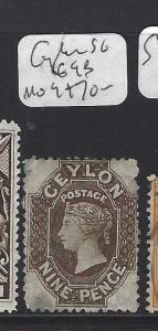 CEYLON (PP2007BB)  QV  CHALON 9D  SG 93   MOG