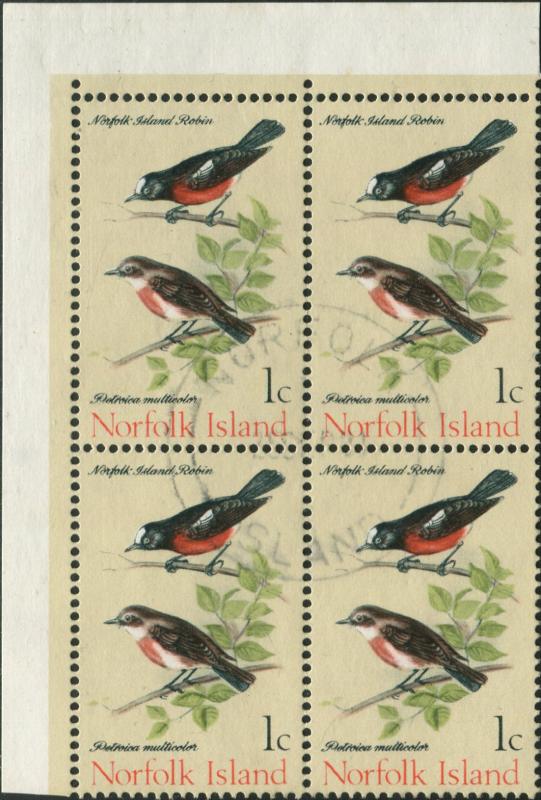 Norfolk Island 1970 SG103 1c Birds block FU