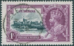 St Helena 1935 1s slate & purple Jubilee SG127 used