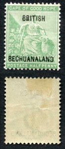 Bechuanaland SG56 1/2d Green variety BBITISH M/M