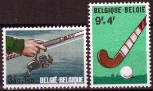 Belgium B861-B862 MNH Semi-Postal Fishing Sports Hockey ZAYIX 071823S173M