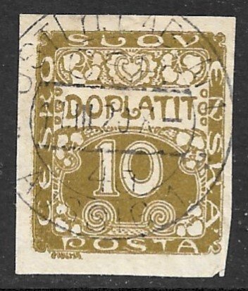 CZECHOSLOVAKIA 1918-20 10h Postage Due Sc J2 VFU