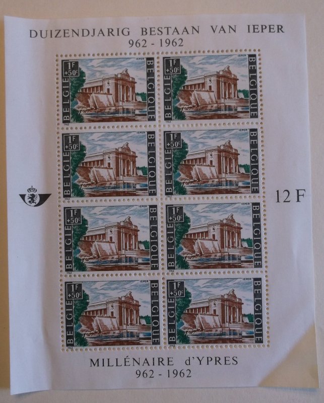 Belgium B730 MNH Sheetlet  Architecture Topical Cat $4.00