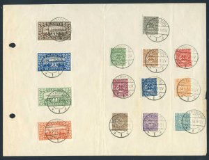 SCHLESWIG GERMANY 1920 Complete Definitive Set on Sheet SG 1 to SG 14 VFU