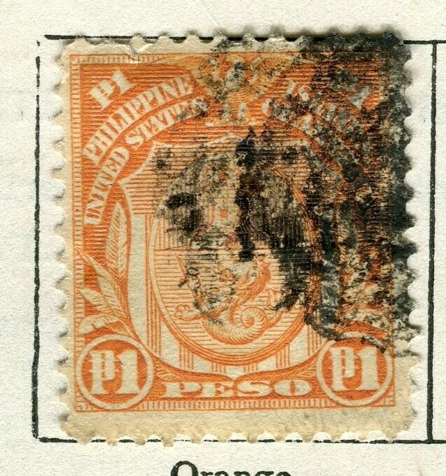 PHILIPPINES; 1908 early Portrait series issue used 1P. value