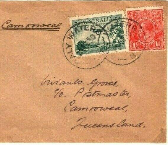 AUSTRALIA Air First Flight Cover *Daly Waters NT* Camooweal 1934 {samwells}PA27