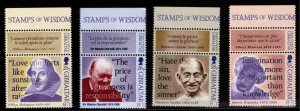 Gibraltar Scott 770-773 Stamps of Wisdom stamp set MNH**, Ghandi, Einstein, etc.