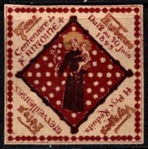 1895 Portugal Poster Stamp 7th Centenary Of St. Anthony of Padua