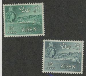 Aden #50-50a Unused Single