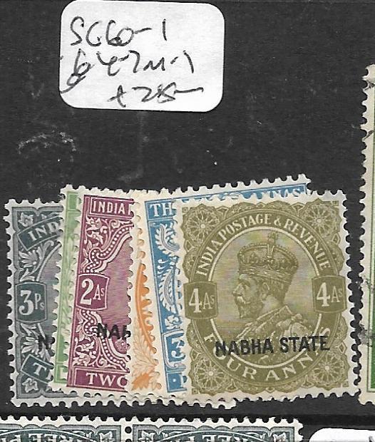 INDIA  NABHA  (PP1305B) KGV  SG 60-1, 64-7  MOG