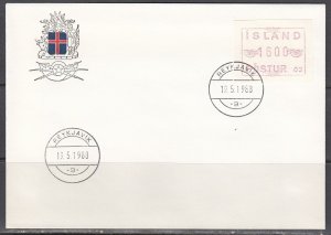 Iceland FDC - 1988 Forma Label