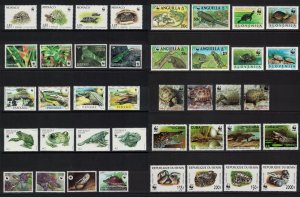 WWF Reptiles and Amphibians Big Collection WWF T7 2000 MNH