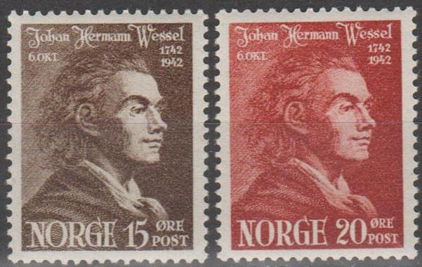 Norway #251-2 F-VF Unused  (SU746)