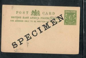 BRITISH EAST AFRICA COVER (P2908B)  1/2A QV LION UNUSED SPECIMEN  