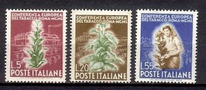 1950 - ITALY - European Tobacco Conference - SC# 544-546 - MNH**