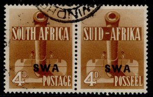 SOUTH WEST AFRICA GVI SG118, 4d orange-brown, FINE USED. Cat £28.