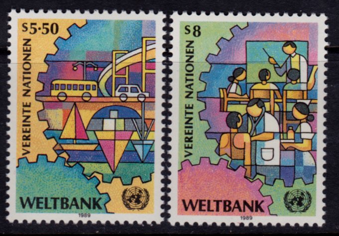 UN Vienna #88-89 MNH ~ World Bank (1989)