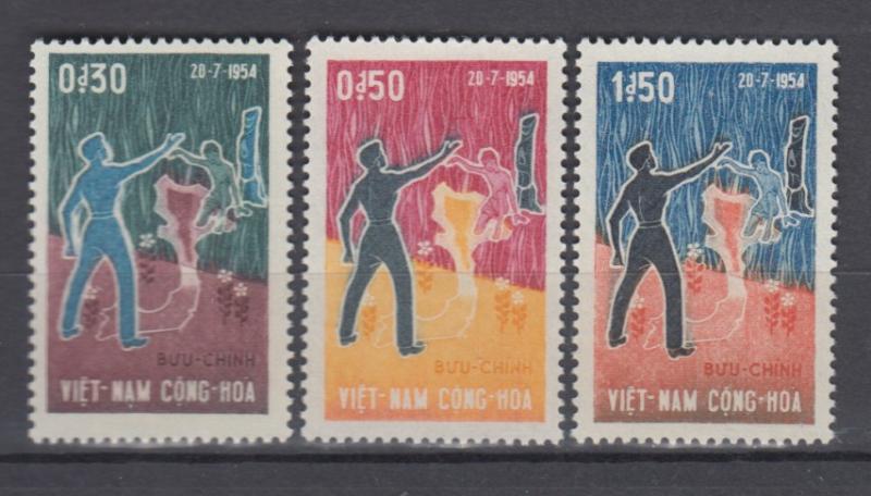 South Vietnam 1964 Full  Set Sc#239-241 MNH Luxe (White Gum)