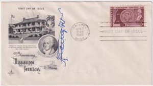 US 955 FDC Signed by Governor Fielding L. Wright