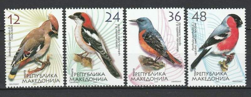 Macedonia 2004 Birds 4 MNH stamps