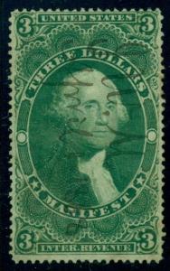 US #R86c $3.00 Manifest, used, VF, Scott $55.00