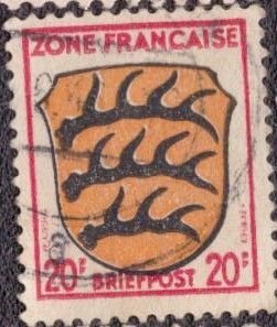 Germany -French Occupation 1945 -  4N8 Used