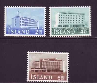 Iceland Sc 345-7 1962 New Buildings  stamp set mint NH