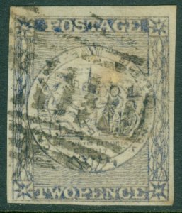 EDW1949SELL : NEW SOUTH WALES 1851 Sc #8 Very Fine, Used. Full margins Cat $300.