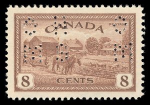 Canada 1946 Official 8c brown superb MNH. SG O153. Sc O268.