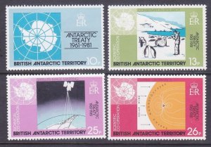 British Antarctic Territory BAT 82-85 MNH 1961 20th Anniversary Antarctic Treaty