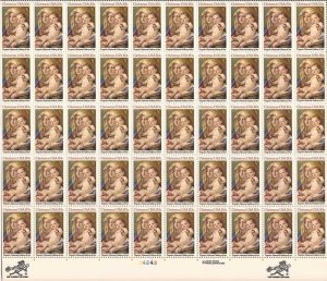 US Stamp - 1982 Madonna & Child - 50 Stamp Sheet - Scott  #2026