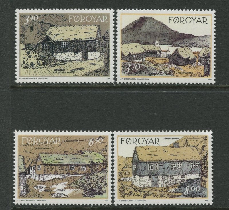 STAMP STATION PERTH Faroe Is.#243-246 Pictorial Definitive Iss.MNH 1992 CV$9.00