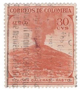 COLOMBIA AIRMAIL STAMP 1954. SCOTT # C244. USED. # 11