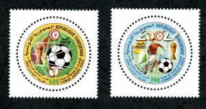 2002- Tunisia- Football World Cup Korea- Japan 2002- Football- 2V.MNH** 