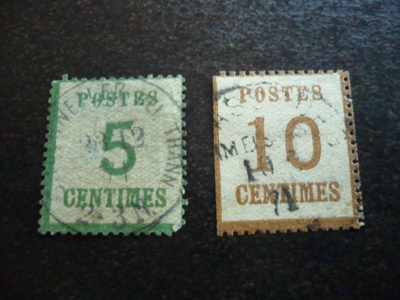 Stamps - France - Scott# N4-N5 - Used Part Set of 2 Stamps